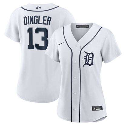 Detroit Tigers Dillon Dingler Nike Women's Home Replica Jersey - White MLB Team Jersey Baseball Fan Apparel