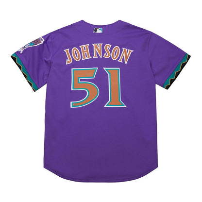 Arizona Diamondbacks Randy Johnson Mitchell & Ness 2000 Throwback Authentic Jersey - Purple MLB Team Jersey Baseball Fan Apparel
