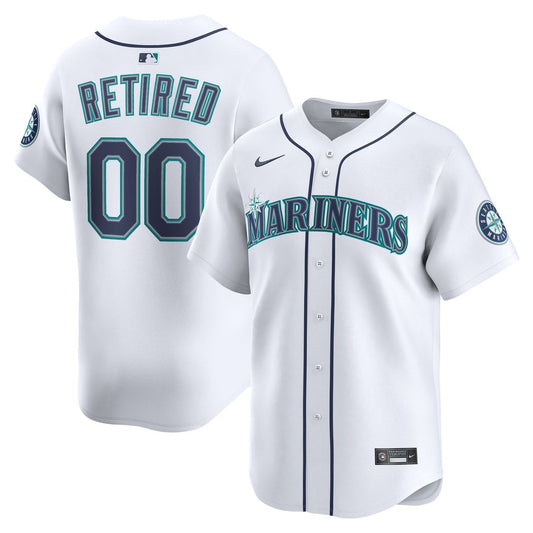 Seattle Mariners Nike Home Limited Pick - A - Player Retired Roster Jersey - White MLB Team Jersey Baseball Fan Apparel