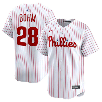 Philadelphia Phillies Alec Bohm Nike Home Limited Player Jersey - White MLB Team Jersey Baseball Fan Apparel