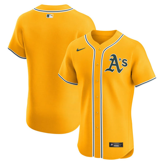 Athletics Nike Alternate 2 Elite Jersey - Gold MLB Team Jersey Baseball Fan Apparel