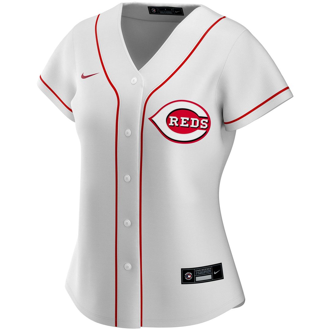 Cincinnati Reds Nike Women's Home Replica Custom Jersey - White MLB Team Jersey Baseball Fan Apparel