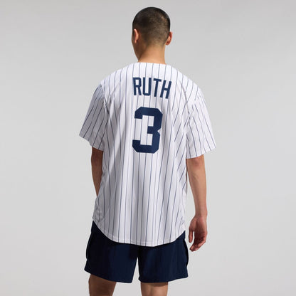 New York Yankees Babe Ruth Nike Throwback Cooperstown Limited Jersey - White MLB Team Jersey Baseball Fan Apparel