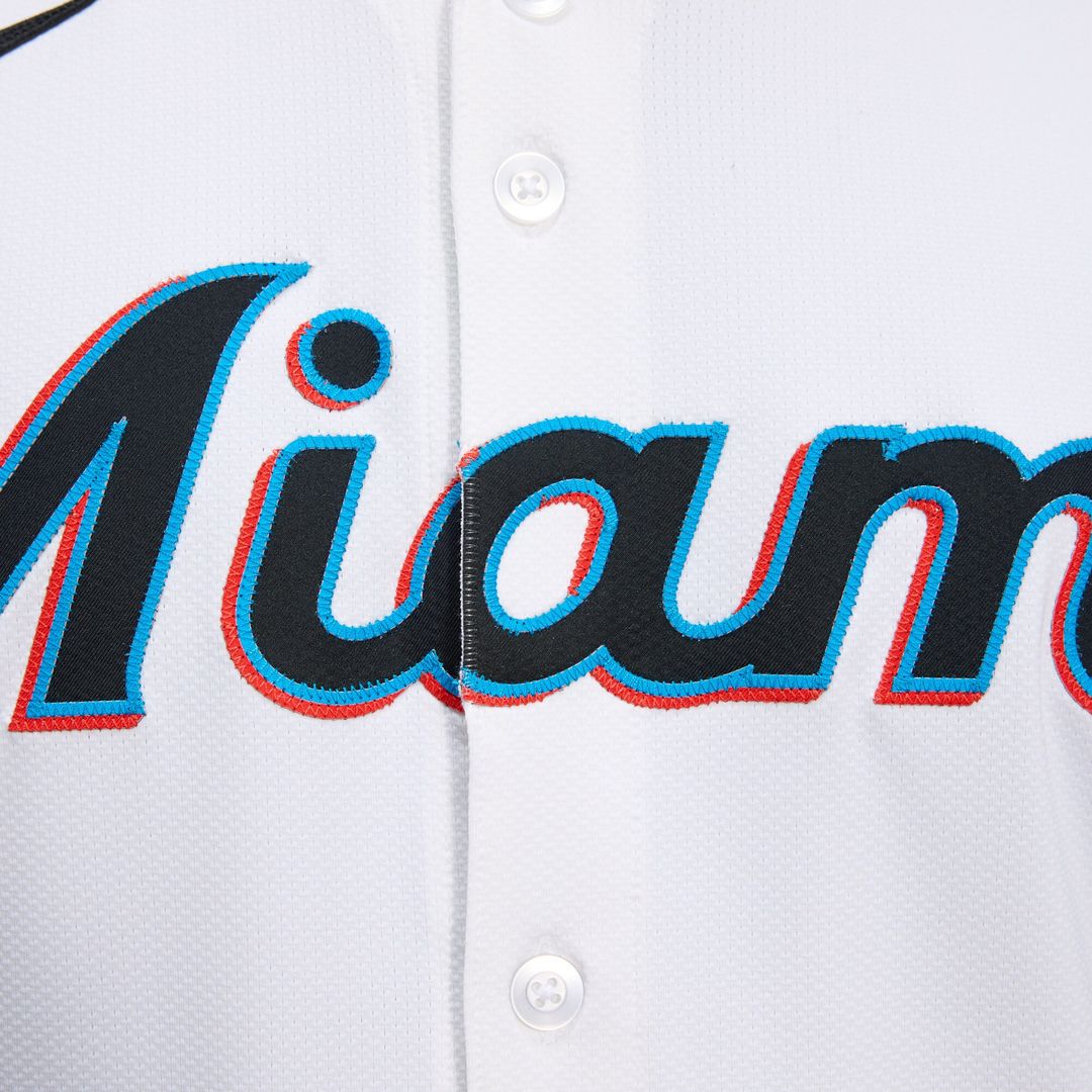 Miami Marlins Nike Home Elite Jersey - White MLB Team Jersey Baseball Fan Apparel