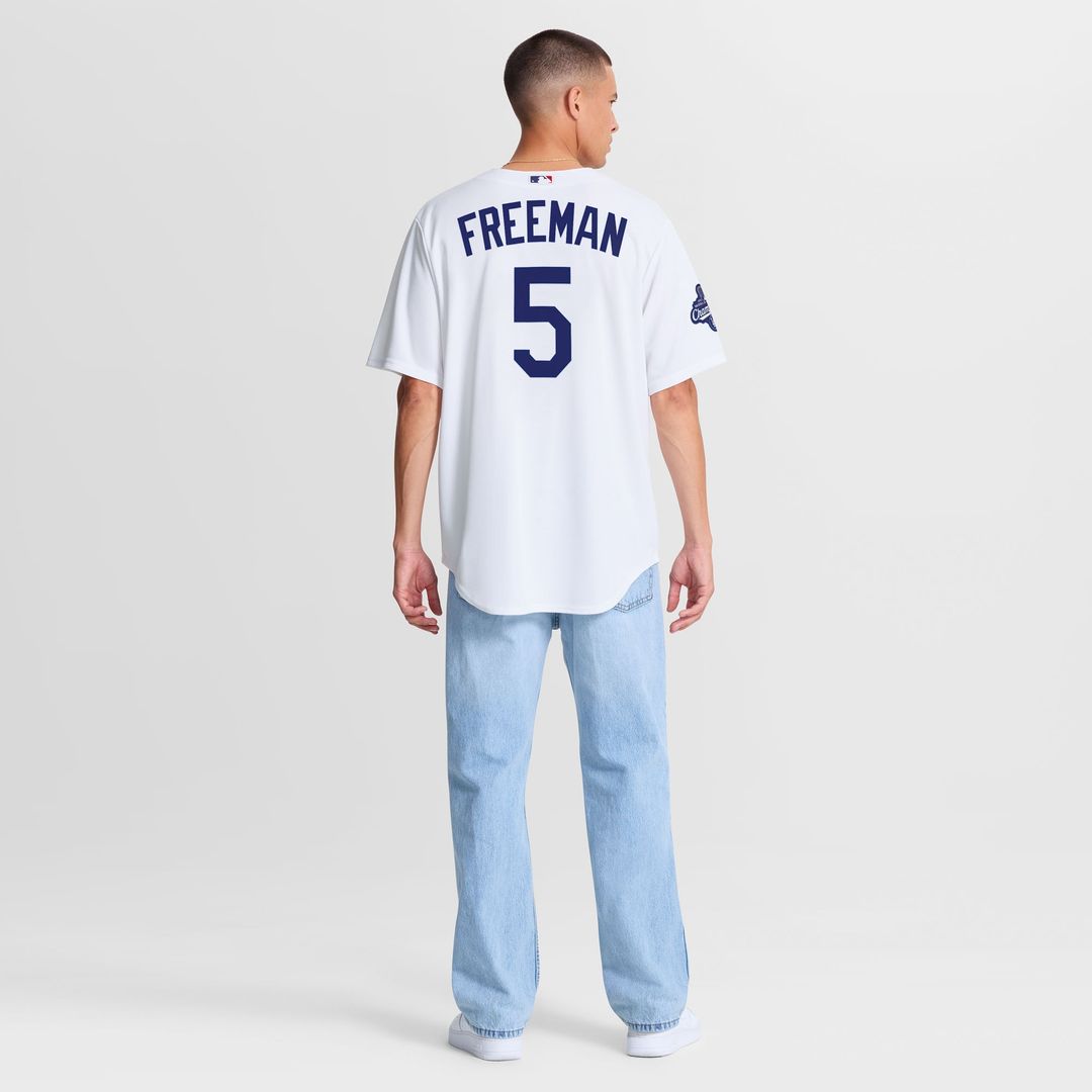 Los Angeles Dodgers Freddie Freeman Nike Home 2025 World Series Champions Replica Jersey - White MLB Team Jersey Baseball Fan Apparel