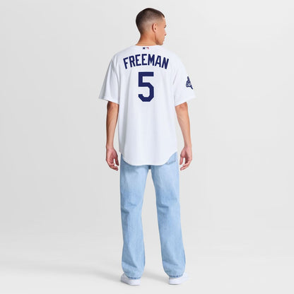 Los Angeles Dodgers Freddie Freeman Nike Home 2025 World Series Champions Replica Jersey - White MLB Team Jersey Baseball Fan Apparel