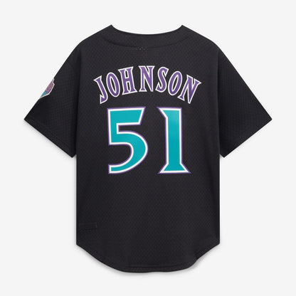 Arizona Diamondbacks Randy Johnson Mitchell & Ness Cooperstown Mesh Batting Practice Button - Up Jersey - Black MLB Team Jersey Baseball Fan Apparel
