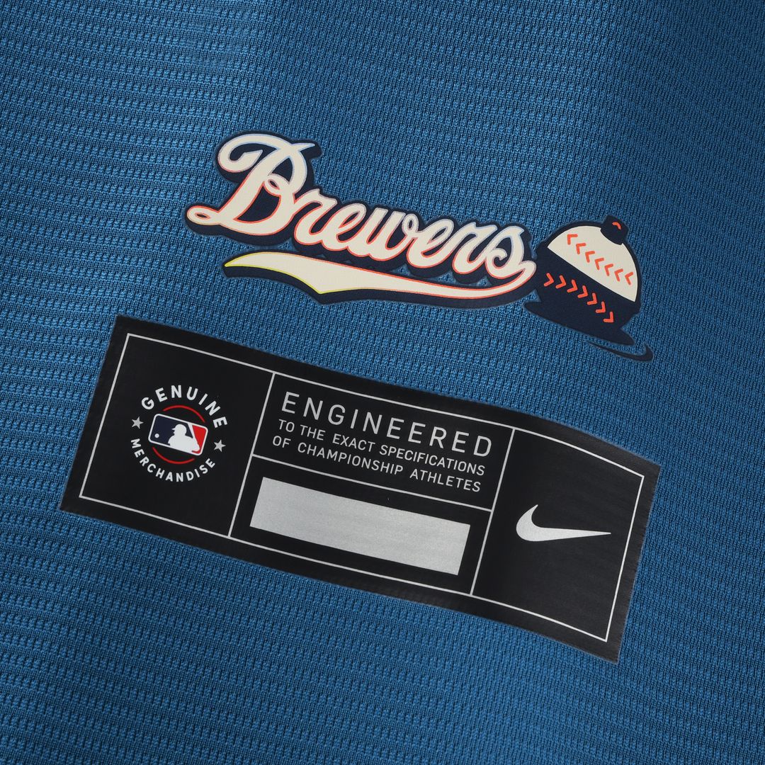Milwaukee Brewers Jackson Chourio Nike 2026 City Connect Stadium Jersey - Mineral Blue MLB Team Jersey Baseball Fan Apparel