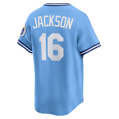 Kansas City Royals Bo Jackson Nike Throwback Cooperstown Limited Jersey - Light Blue MLB Team Jersey Baseball Fan Apparel