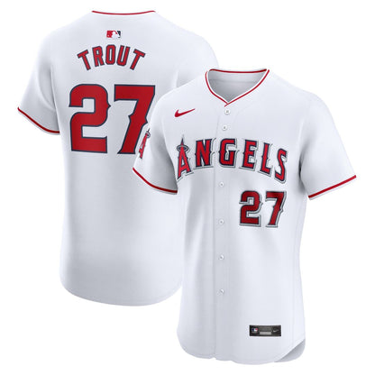 Los Angeles Angels Mike Trout Nike Home Elite Player Jersey - White MLB Team Jersey Baseball Fan Apparel