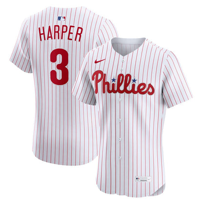 Philadelphia Phillies Bryce Harper Nike Home Elite Jersey - White MLB Team Jersey Baseball Fan Apparel
