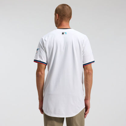 Miami Marlins Nike Home Elite Jersey - White MLB Team Jersey Baseball Fan Apparel