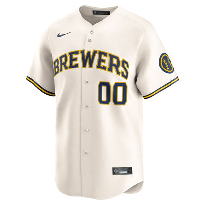 Milwaukee Brewers Nike Home Limited Pick - A - Player Retired Roster Jersey - Cream MLB Team Jersey Baseball Fan Apparel