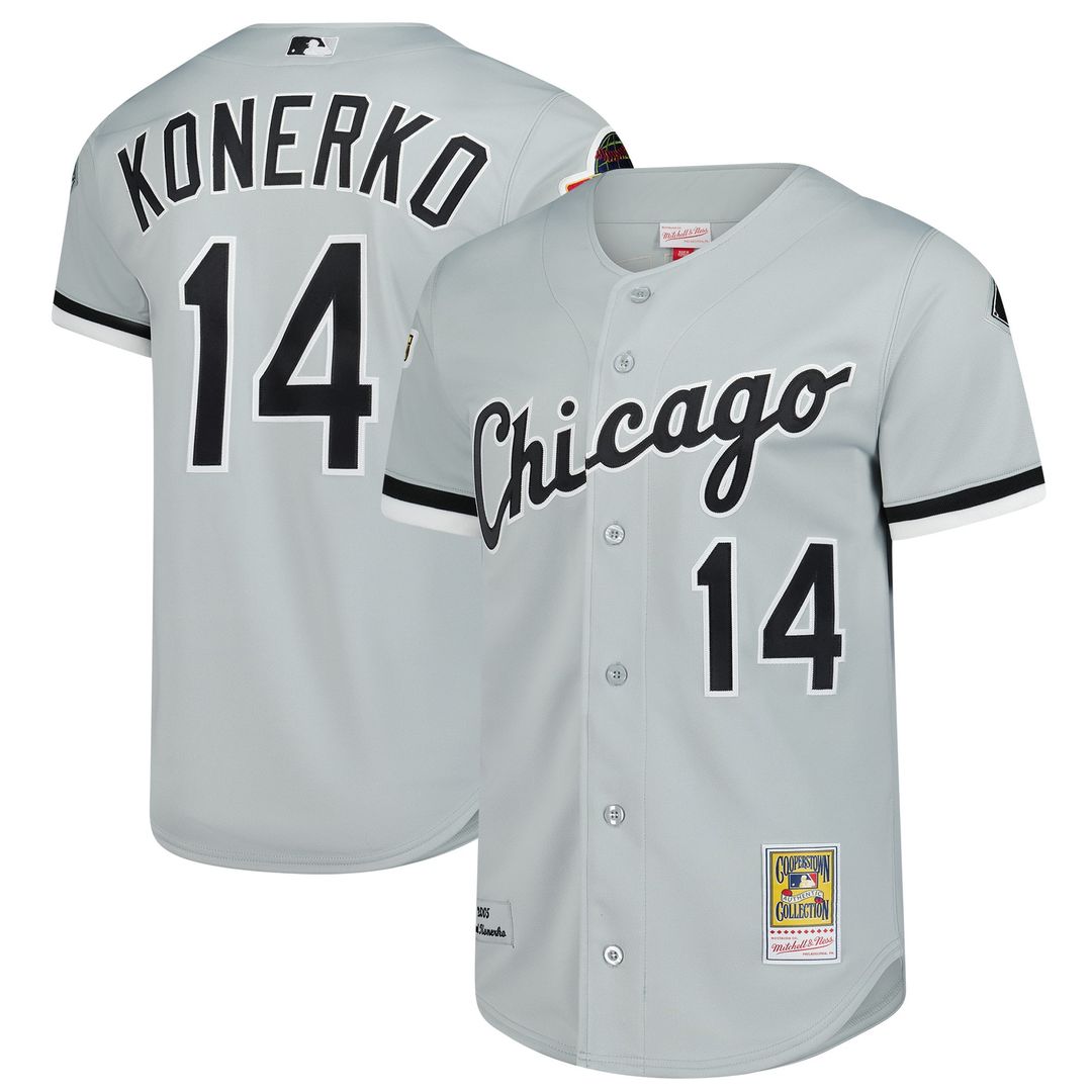 Chicago White Sox Paul Konerko Mitchell & Ness 2005 Cooperstown Authentic Jersey - Gray MLB Team Jersey Baseball Fan Apparel