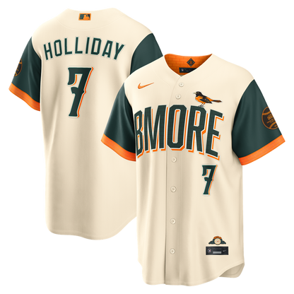Baltimore Orioles Jackson Holliday Nike 2026 City Connect Stadium Jersey - Cream MLB Team Jersey Baseball Fan Apparel