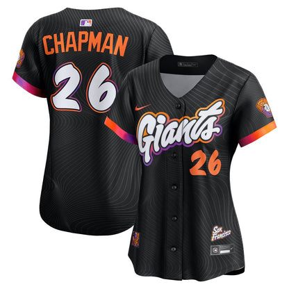San Francisco Giants Matt Chapman Nike Women's 2025 City Connect Limited Jersey - Anthracite MLB Team Jersey Baseball Fan Apparel