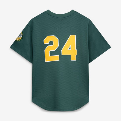 Athletics Rickey Henderson Mitchell & Ness Authentic Batting Practice Jersey - Green MLB Team Jersey Baseball Fan Apparel