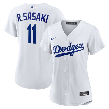 Los Angeles Dodgers Rōki Sasaki Nike Women's Replica Jersey - White MLB Team Jersey Baseball Fan Apparel