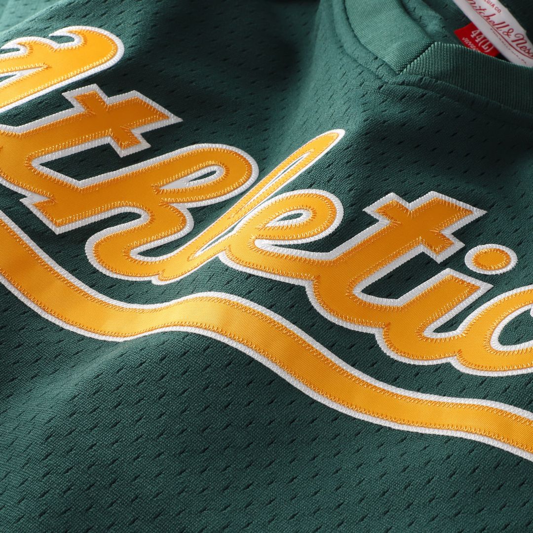 Athletics Rickey Henderson Mitchell & Ness Authentic Batting Practice Jersey - Green MLB Team Jersey Baseball Fan Apparel