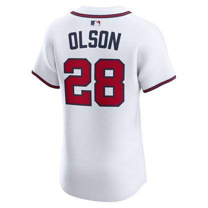 Atlanta Braves Matt Olson Nike Home Elite Player Jersey - White MLB Team Jersey Baseball Fan Apparel