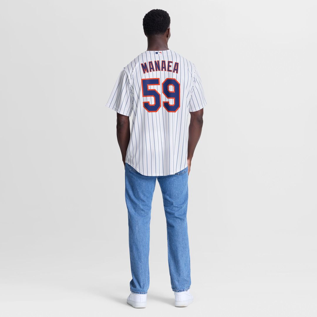 New York Mets Sean Manaea Nike Home Replica Jersey - White MLB Team Jersey Baseball Fan Apparel