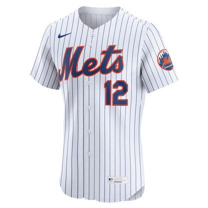New York Mets Francisco Lindor Nike Home Elite Player Jersey - White MLB Team Jersey Baseball Fan Apparel