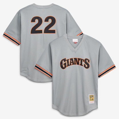 San Francisco Giants Will Clark Mitchell & Ness Authentic Batting Practice Jersey - Gray MLB Team Jersey Baseball Fan Apparel