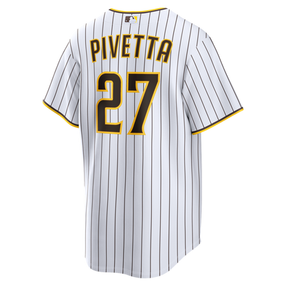 San Diego Padres Nick Pivetta Nike Home Replica Jersey - White MLB Team Jersey Baseball Fan Apparel