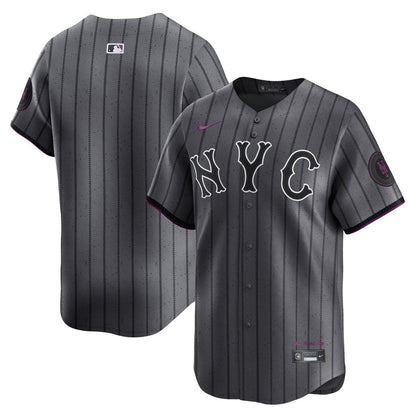 New York Mets Nike 2024 City Connect Limited Jersey - Graphite MLB Team Jersey Baseball Fan Apparel