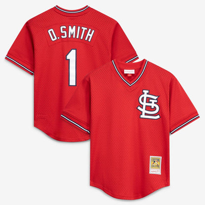 St. Louis Cardinals Ozzie Smith Mitchell & Ness Authentic Batting Practice Jersey - Navy MLB Team Jersey Baseball Fan Apparel