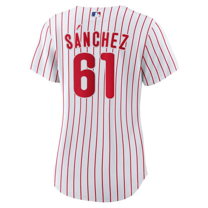 Philadelphia Phillies Cristopher Sanchez Nike Women's Home Replica Jersey - White MLB Team Jersey Baseball Fan Apparel