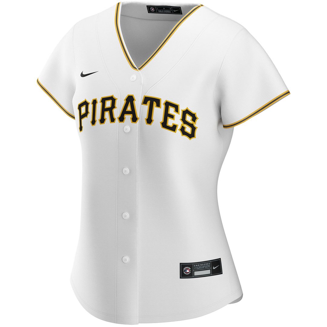 Pittsburgh Pirates Nike Women's Home Replica Custom Jersey - White MLB Team Jersey Baseball Fan Apparel