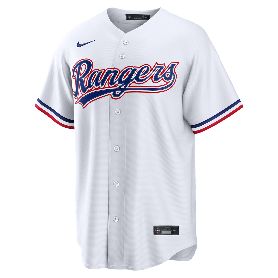 Texas Rangers Jake Burger Nike Home Replica Jersey - White MLB Team Jersey Baseball Fan Apparel
