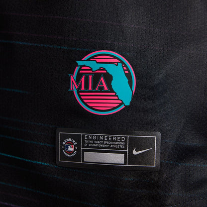 Miami Marlins Nike Women's 2025 City Connect Limited Jersey - Black MLB Team Jersey Baseball Fan Apparel