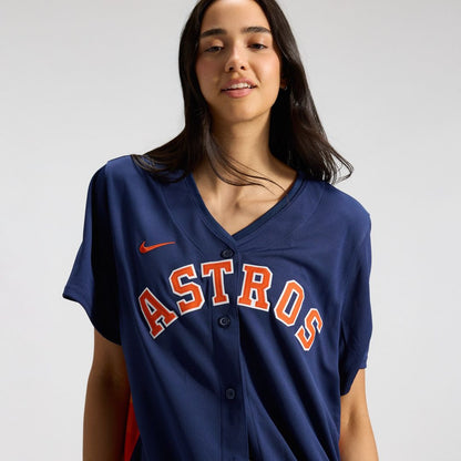 Houston Astros Jose Altuve Nike Women's Alternate Limited Player Jersey - Navy MLB Team Jersey Baseball Fan Apparel