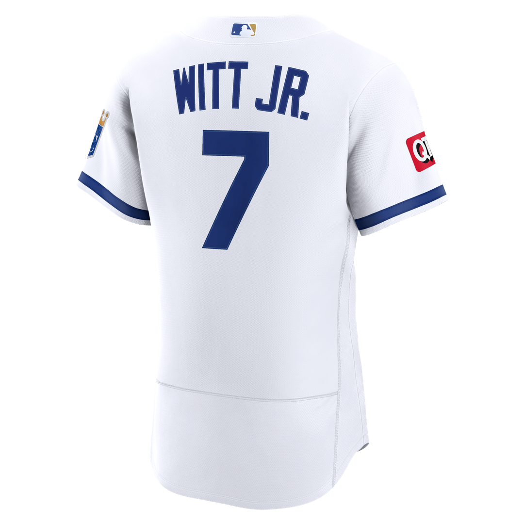 Kansas City Royals Bobby Witt Jr. Nike Alternate Authentic Sponsor Patch Jersey - Light Blue MLB Team Jersey Baseball Fan Apparel
