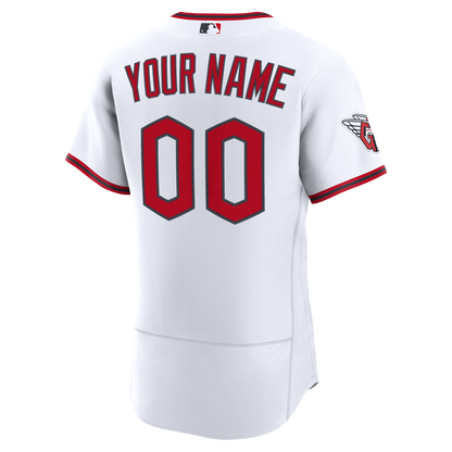 Cleveland Guardians Nike Home Authentic Custom Jersey - White MLB Team Jersey Baseball Fan Apparel