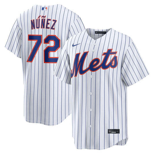 New York Mets Dedniel Núñez Nike Home Replica Jersey - White MLB Team Jersey Baseball Fan Apparel