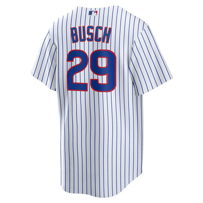 Chicago Cubs Michael Busch Nike Home Replica Jersey - White MLB Team Jersey Baseball Fan Apparel