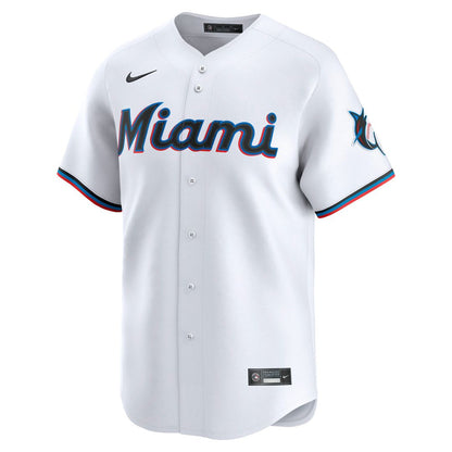 Miami Marlins Nike Home Limited Jersey - White MLB Team Jersey Baseball Fan Apparel