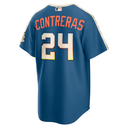 Milwaukee Brewers William Contreras Nike 2026 City Connect Stadium Jersey - Mineral Blue MLB Team Jersey Baseball Fan Apparel