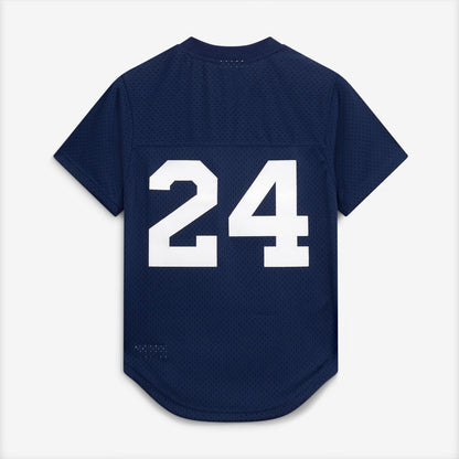 New York Yankees Rickey Henderson Mitchell & Ness Cooperstown Mesh Batting Practice Button - Up Jersey - Navy MLB Team Jersey Baseball Fan Apparel