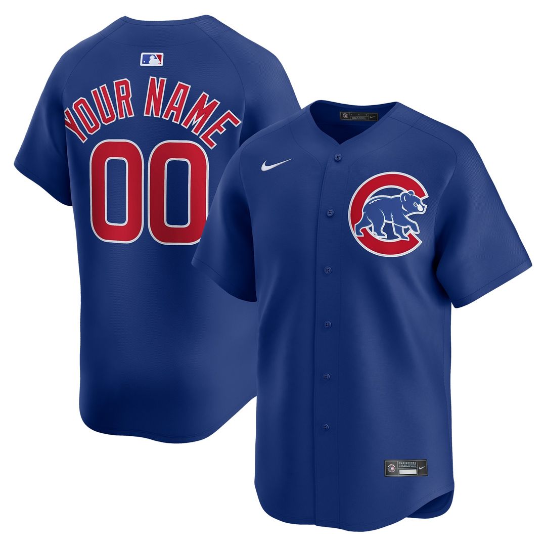 Chicago Cubs Nike Alternate Limited Custom Jersey - Royal MLB Team Jersey Baseball Fan Apparel