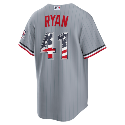 Minnesota Twins Joe Ryan Nike USA 250 Fourth of July Road Stadium Jersey - Gray MLB Team Jersey Baseball Fan Apparel