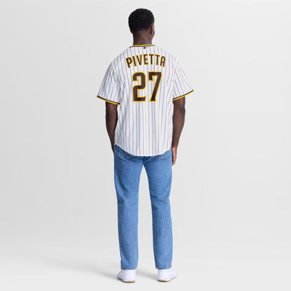 San Diego Padres Nick Pivetta Nike Home Replica Jersey - White MLB Team Jersey Baseball Fan Apparel