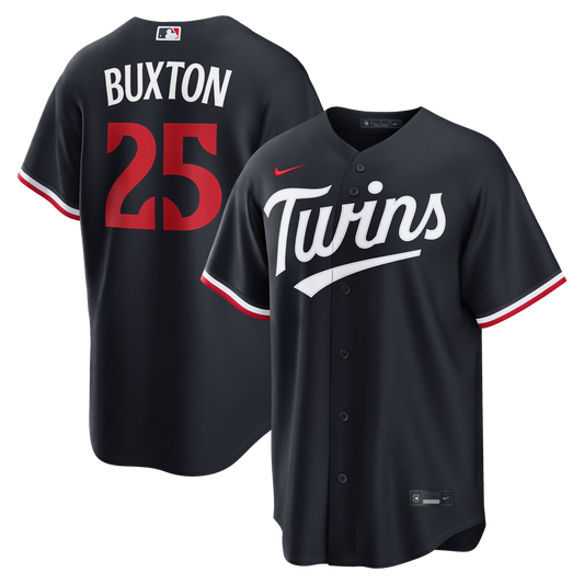 Minnesota Twins Byron Buxton Nike Alternate Replica Jersey - Navy MLB Team Jersey Baseball Fan Apparel