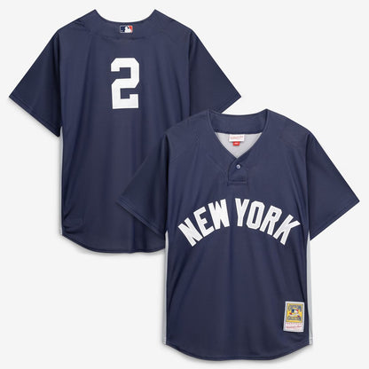 New York Yankees Derek Jeter Mitchell & Ness Authentic Batting Practice Jersey - Navy MLB Team Jersey Baseball Fan Apparel