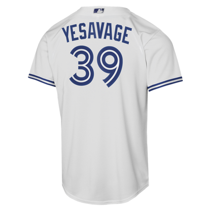 Toronto Blue Jays Trey Yesavage Nike Youth Home Baseline Jersey - White MLB Team Jersey Baseball Fan Apparel