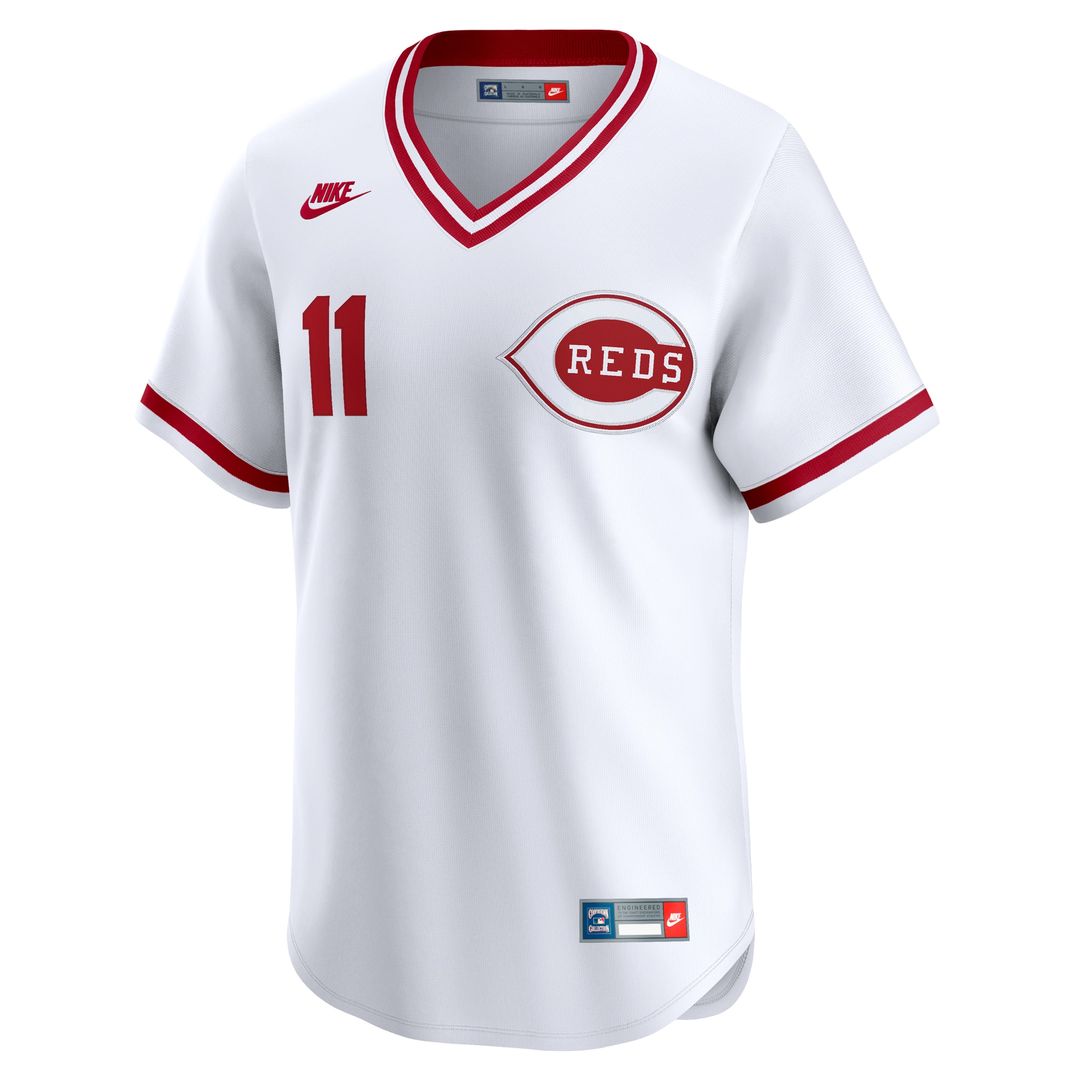 Cincinnati Reds Barry Larkin Nike Throwback Cooperstown Limited Jersey - White MLB Team Jersey Baseball Fan Apparel