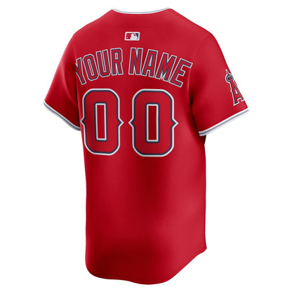Los Angeles Angels Nike Alternate Limited Custom Jersey - Red MLB Team Jersey Baseball Fan Apparel